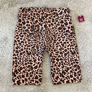 Leopard print biking shorts